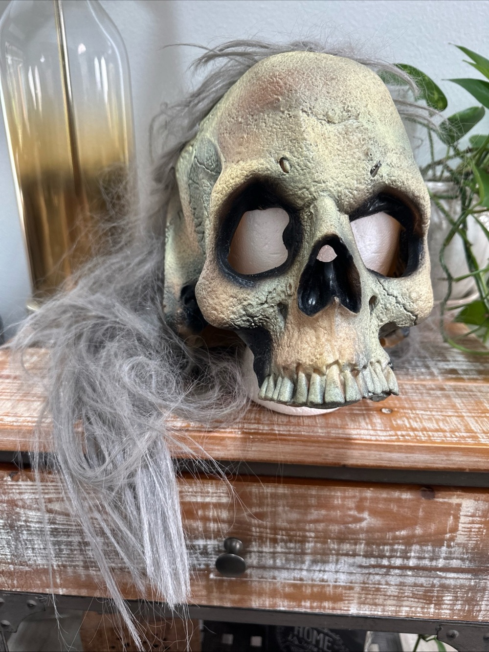 Vintage 1996 Illusive Concepts Paper Magic Group Halloween Mask Zombie Skull